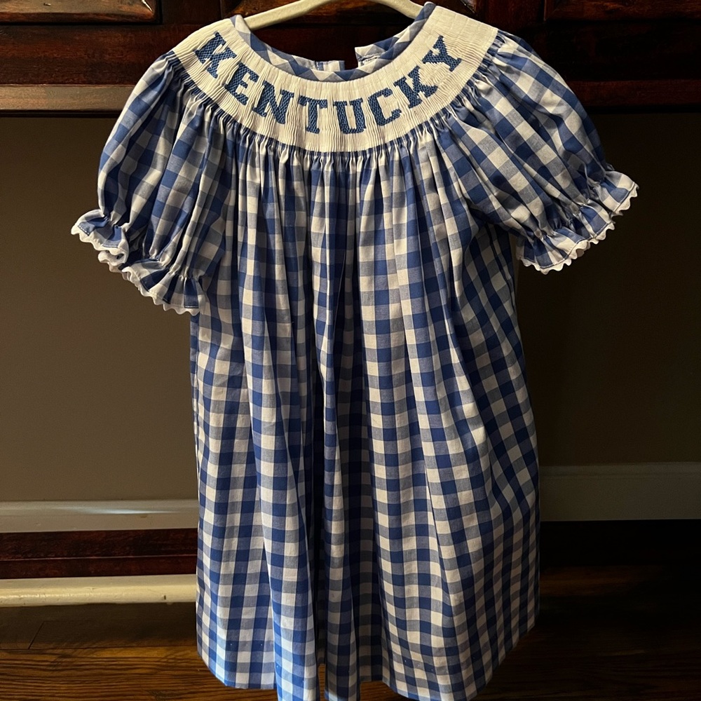 VEUC Vive La Fete Smocked Kentucky Toddler Dress